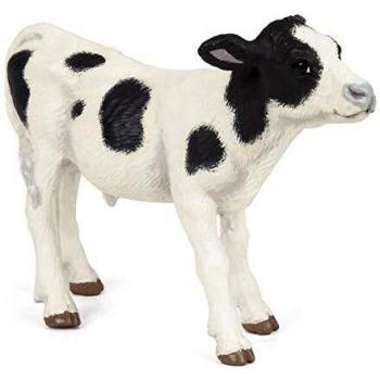 Black and White Calf Figurine Toy for Children - Papo 51149