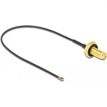 Cable Antena Delock SMA Hembra a MHF 4L Macho - 20 cm - Conector Blindado