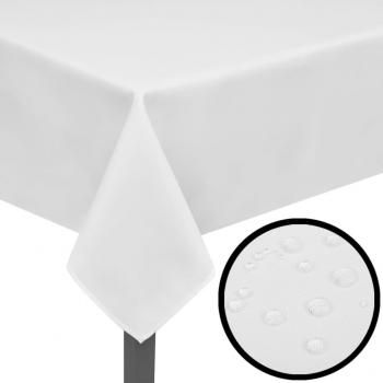 vidaXL 5 manteles Blancos Impermeables y Lavables en Lavadora 130 x 130 cm