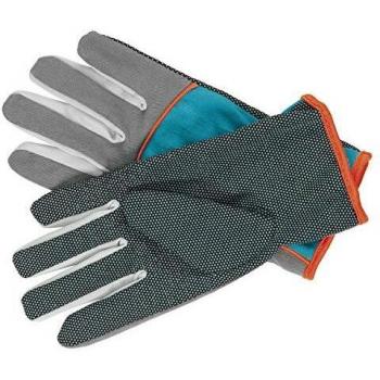 GARDENA 202-20 - Guantes de jardinería para plantación y cuidado sencillos, transpirables, funcionales, tejido de gran calidad, capa antideslizante, algodón, talla 7/S