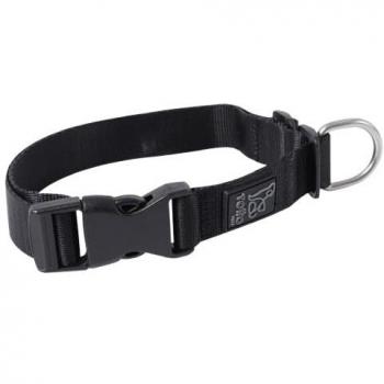 Collar ajustable para perros grandes TOTTO modelo Mylu color negro talla L con herrajes resistentes, chapa de seguridad y anilla tipo D para correa