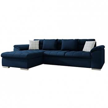 Sofá rinconero Comfivo 107 con función de descanso y caja de ropa de cama, 280x160x76cm