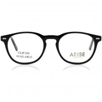 Montura Oval Completa de Plástico Negra para Hombre - Gafas Recetadas Anti-Azules - Arise Collective