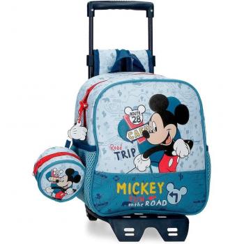 Mochila guardería Mickey Road Trip con carro