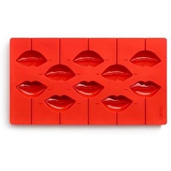 Lékué 0210420R01M017 - Molde para piruletas, diseño de labios, color rojo