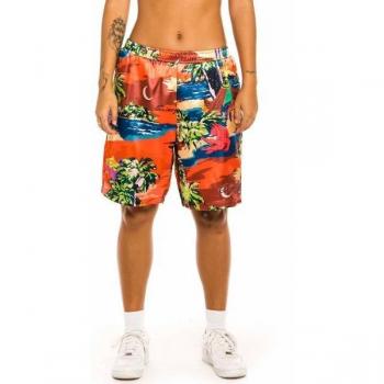 Grimey Ocean Gateways Red Unisex Shorts