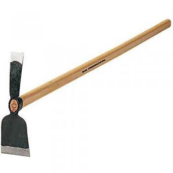 Azada de Jardín SHW, Tamaño 1, Mango de Madera, 135 cm, Hoja Ancha y Estrecha