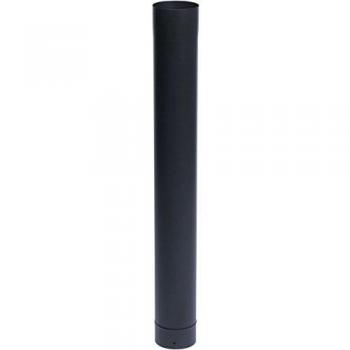 Tubo de 1m de esmalte negro mate D.125 TEN