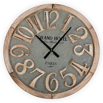 Versa Macquarie Reloj de Pared Silencioso Decorativo para la Cocina, el Salón, el Comedor o la Habitación, Estilo Vintage, Medidas