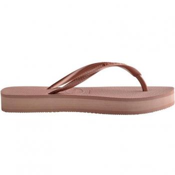 Havaianas Slim Flatform Chanclas de Plataforma para Mujer - Color Rosa
