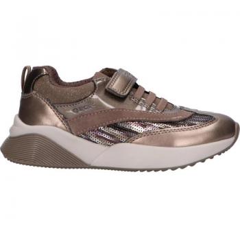 Zapatillas Deportivas Geox J Sinead para Niña, Color Marrón (Lead), Talla 25 EU