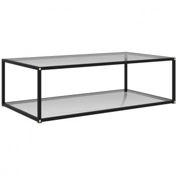 Mesa de centro transparente 120x60x35 cm vidrio templado