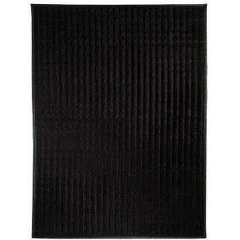 Tapis de Cuir Noir Effet Suédine 140 x 190 cm - Look Industriel