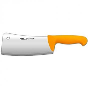 Arcos Professional 9-Inch Stainless Steel Cleaver with Ergonomic Yellow Handle