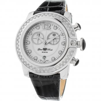 Glam Rock Reloj Mujer Analógico Cuarzo Ronda Swiss Made con Correa de Cuero GR32174D 46mm
