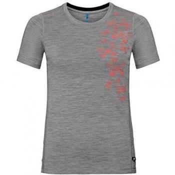 Da. Camiseta de Crew Neck kumano 100% Merino, color gris claro, tamaño Textile, Small