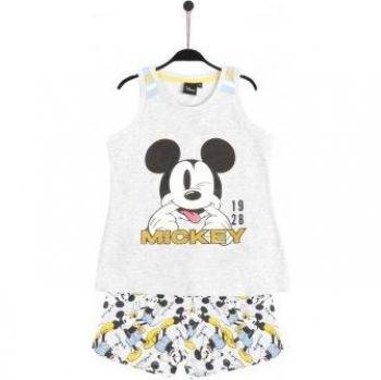 Pijama Sin Mangas Mickey Summer gris para niñas