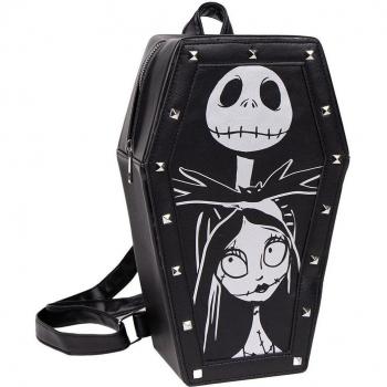 Cerdá - Mochila Casual Pesadilla Antes de Navidad Ataúd Jack y Sally Disney