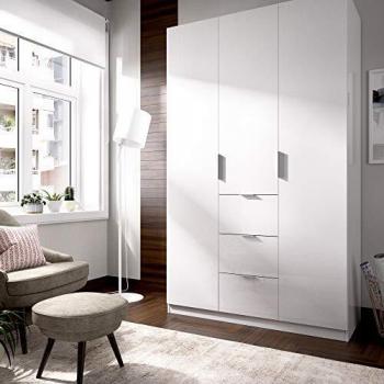 HOMEKIT Armario ropero 3 Puertas + 3 cajones, 135x204x52 cm