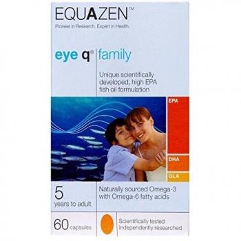 EQUAZEN Family Capsules | Omega 3 & Omega 6 Supplement | Fish Oil | Supports Brain function | Clinically Researched blend of DHA, EPA and GLA | Suitable for children from 5 years to Adult| 60 capsules