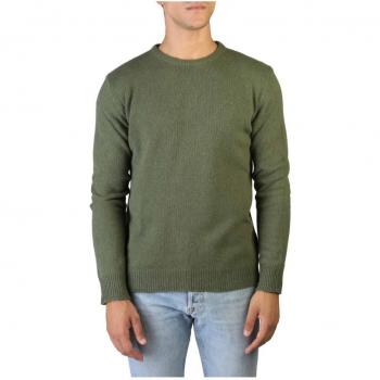 Suéter de cachemira verde militar 100% Cashmere C Neck M 170