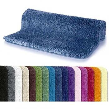 Alfombrilla de baño Spirella colección Highland 60x90cm 100% Poliéster y microfibra Azul cielo