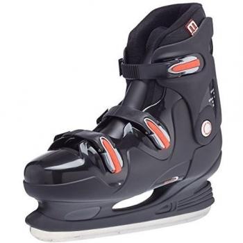 Nijdam Eishockeyschlittschuhe - Escarpines para Mujer, Color Negro/Rojo, Talla 45