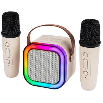 Altavoz Bluetooth Portátil con Karaoke y Luces RGB de 10W