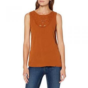 Only Onlsabrina SL Top Wvn Camiseta sin Mangas, Marrón