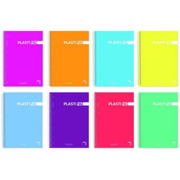 Cuaderno espiral A4 100 hojas 90g horizontal microperforado Plastipac