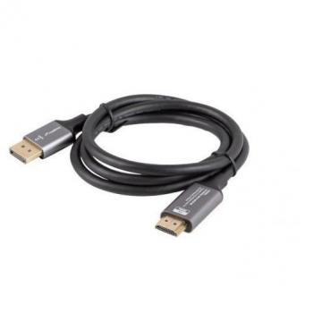 Cable Adaptador DisplayPort a HDMI 1M 4K Negro/Plata Lanberg