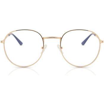 Round Full Rim Metal Women’s Prescription Glasses - Gold - Size 50 - Blue Light Block Available - SmartBuy Collection
