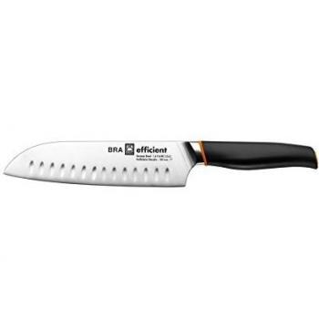 Cuchillo Santoku Bra Efficient de Acero Inoxidable, Gris, 180mm - Modelo A198004