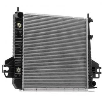 Radiador RIDEX 470R0065 para refrigeración del motor, compatible con Jeep Cherokee III y IV, dimensiones: ancho 489mm, largo 510mm, profundidad 26mm