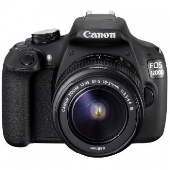 Canon EOS 1200D - Cámara Réflex Digital de 18 MP con Pantalla de 3, USB, HDMI, Autoenfoque y Kit de Lente EF-S 18-55 DC III en Color Negro, Incluye Funda, Tarjeta SD de 8GB y Gamuza Canon