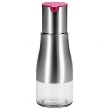 Botella de aceite de vidrio de acero inoxidable, dispensador de vinagre de aceite de oliva colorido de Tianer Salsa a prueba de fugas Cruet Olla de contenedor de aceite comestible con tubo de colada preciso, 11 OZ / 320ML