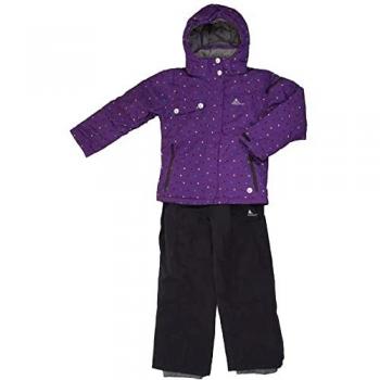 Peak Mountain Gavim Girls' Ski Suit - Violet/Carbone