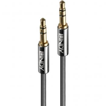Lindy 35321 Cable de Audio Estéreo Mini Jack 3.5mm a Mini Jack 3.5mm, Antracita, 1 Metro