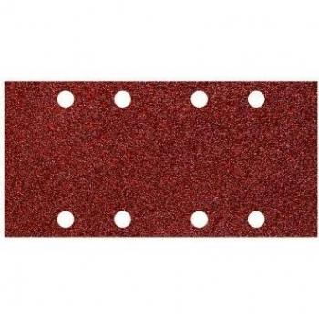 wolfcraft 1766000 1766000-10 Tiras abrasivas con Adhesiva, corindón Grano 40, Perforadas, Set de 10 Piezas