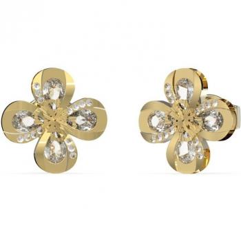 Guess - Pendientes Amazing Blossom de acero dorado con detalles florales