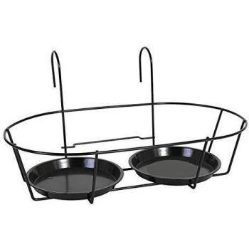 Garden Pic-Nic 42508 Soporte Balcón con 2 Platos, 19 cm