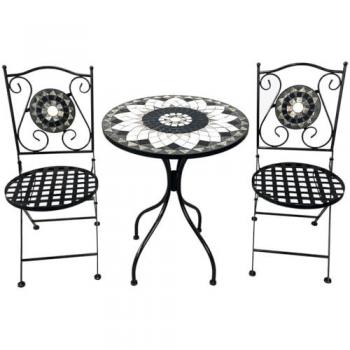 Conjunto de Mesa con 2 Sillas Multicolor Alexandra House Living 60 x 71 x 60 cm Mosaico