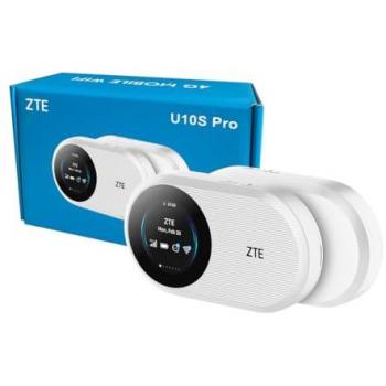 Router Portátil ZTE U10S Pro 4G LTE WiFi 6 Desbloqueado, Conexión para 32 Dispositivos, Batería de 3000 mAh con 10 Horas de Duración