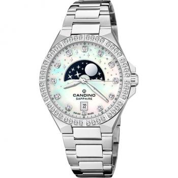 Reloj de Mujer Candino Lady Elegance C4760/1 con Esfera Nacarada y Correa de Acero Inoxidable Plateado