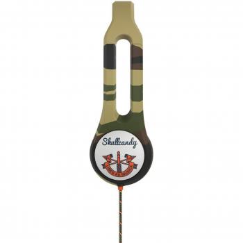 Skullcandy S5IHGY-369 - Auriculares de diadema abiertos con control Mic 1, camo/caqui/naranja