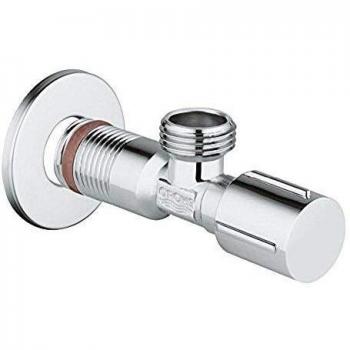 Válvula Angular Grohe 1/2 Cromada con Roseta y Conexión Autocierre 22043000