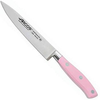 Arcos Serie Riviera Rose, Cuchillo Cocinero, Hoja de Acero Inoxidable Forjado Nitrum 150 mm, Mango de Polioximetileno, POM Color Rosa