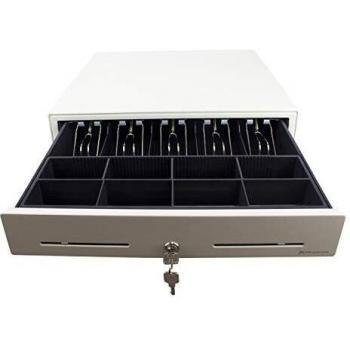 Phoenix Technologies - Cajón Portamonedas Eléctrico Automático para Dinero en Efectivo con Cerradura 5 Compartimentos de Billetes y 8 de Monedas