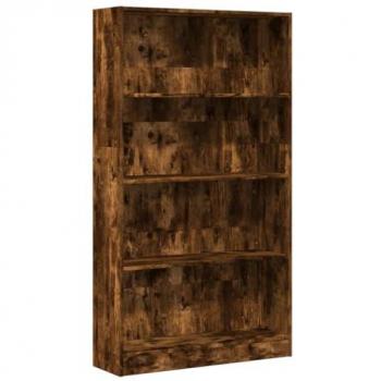 Estantería de Madera de Ingeniería Roble Ahumado 80x24x143 cm