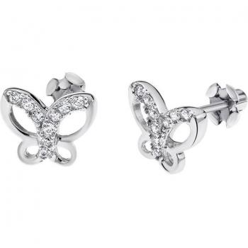 Pendientes Time Road WS01666 de Plata con Motivo de Mariposa para Mujer